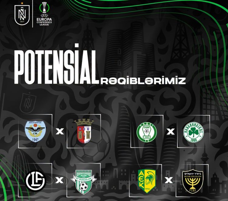"Neftçi" və "Qarabağ"ın Konfrans Liqasındakı potensial rəqibləri bəlli oldu
