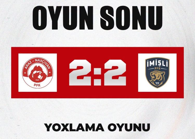 "İmişli" - "Araz-Naxçıvan" matçında qalib müəyyənləşmədi
