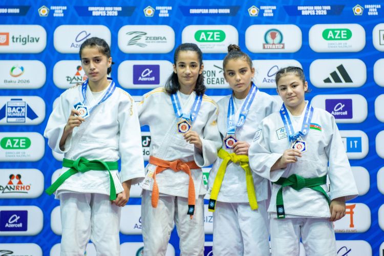 Avropa Cüdo Ümidləri Turnirində U-14 yarışlarına yekun vuruldu