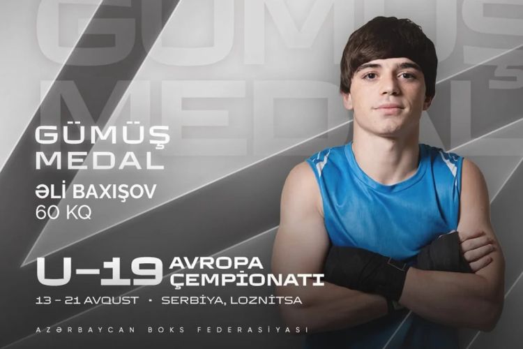 Əli Baxışov U-19 Avropa çempionatında gümüş medal qazandı