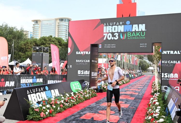 Xorvatiyalı idmançı Bakıda “IRONMAN 70.3” yarışının ilk qalibi oldu