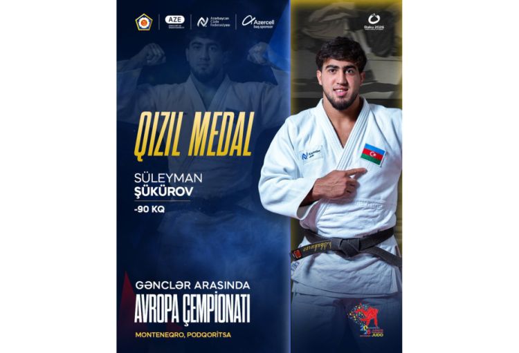 Azərbaycan cüdoçusu U-21 Avropa çempionatında qızıl medal qazandı