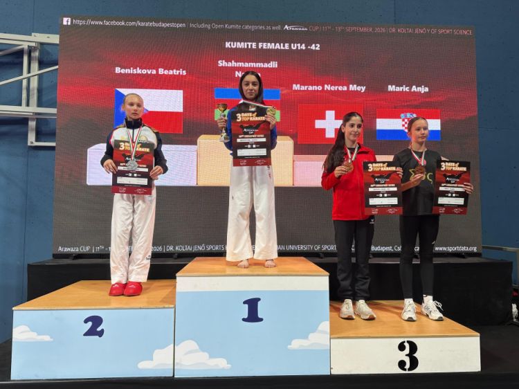 Azərbaycan karateçiləri Budapeştdə 3 medal qazandılar