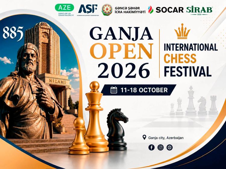 “Gəncə Open-2026” şahmat festivalının mükafat fondu açıqlanıb