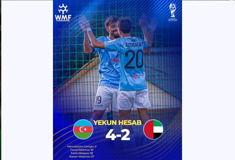 Azərbaycanın U-23 minifutbol millisi BƏƏ-yə qalib gəlib