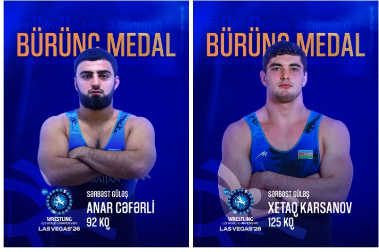 Azərbaycan güləşçiləri U-23 dünya çempionatında daha iki medal qazanıblar