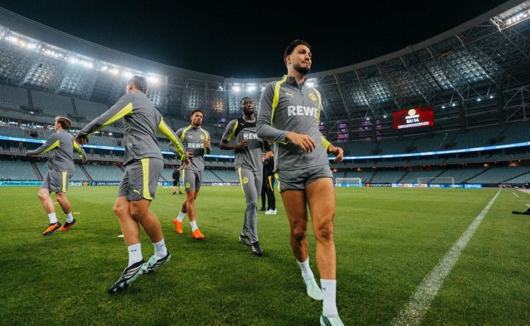 “Borussiya Dortmund” “Sabah”la oyun öncəsi son məşqinə çıxıb
