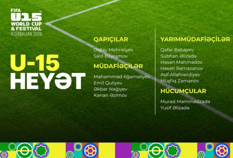 FIFA U-15 Dünya Çempionatı və Festivalında iştirak edəcək Azərbaycan millisinin heyəti açıqlanıb