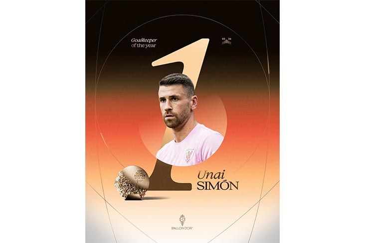 Unay Simon “Qızıl top” mərasimində ilin ən yaxşı qapıçısı seçildi