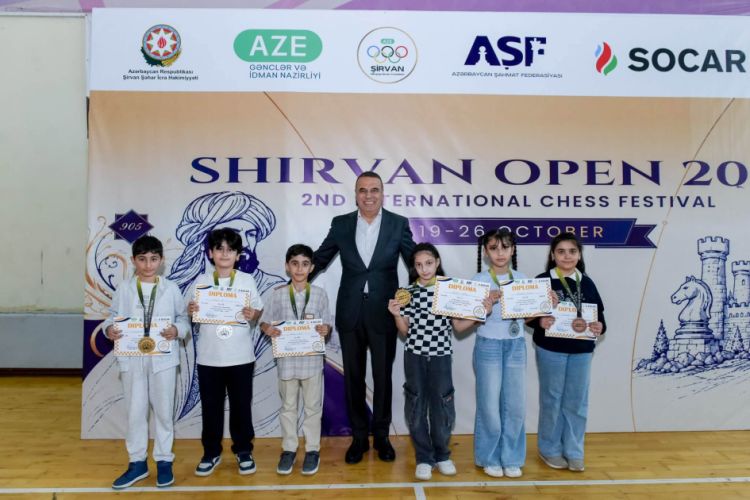 “Shirvan Open 2026” beynəlxalq şahmat festivalının qalibləri müəyyənləşib